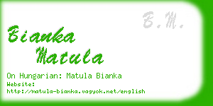 bianka matula business card